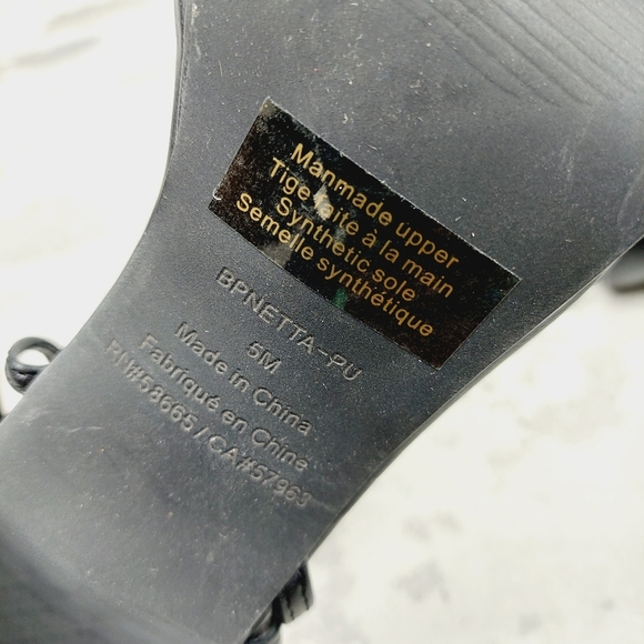 New BP Netta Platform Black Vegan Leather Strappy Sandals H363 - Picture 10 of 11